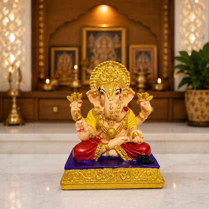 Shrimant Dagdusheth Halwai Ganpati Idol for Home Temple Decor
