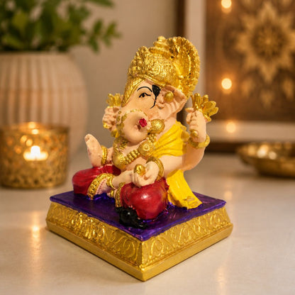 Shrimant Dagdusheth Halwai Ganpati Idol for Home Temple Decor