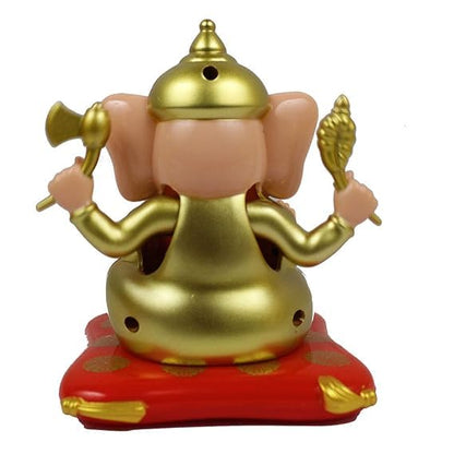 Solar Ganesh Idol For Car Dashboard 