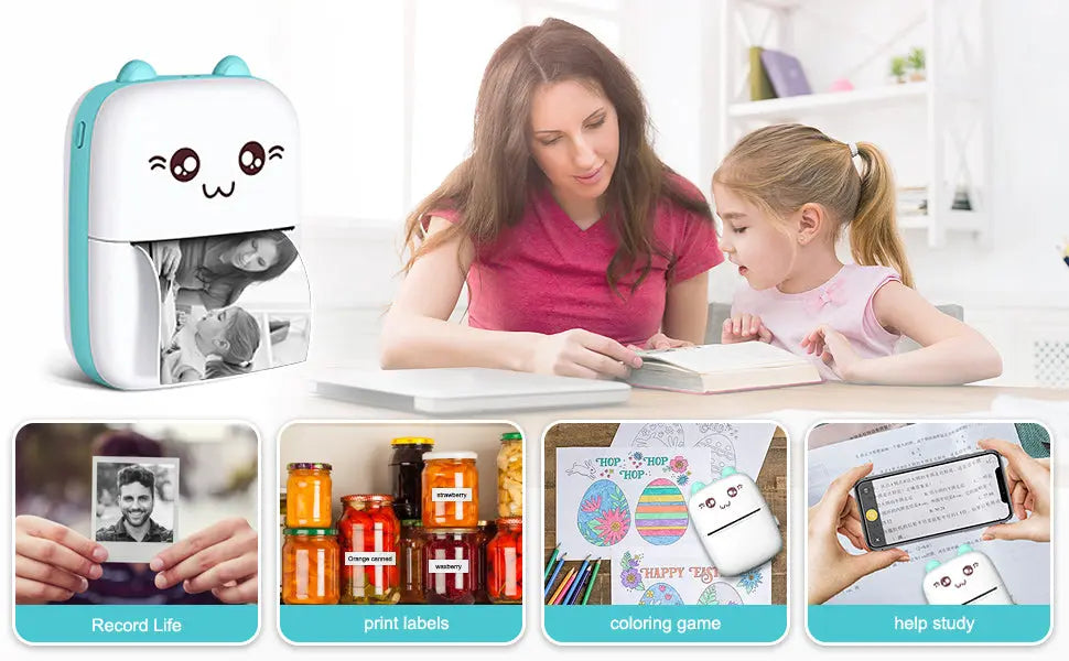 Printing Solution- Portable Wireless Inkless Bluetooth Mini Printer 