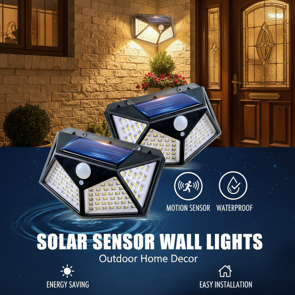 ESHOPYE ™ Solar Energy 100 LED Motion Sensor Security Solar Lamp For Home,Garden - ESHOPYE ™