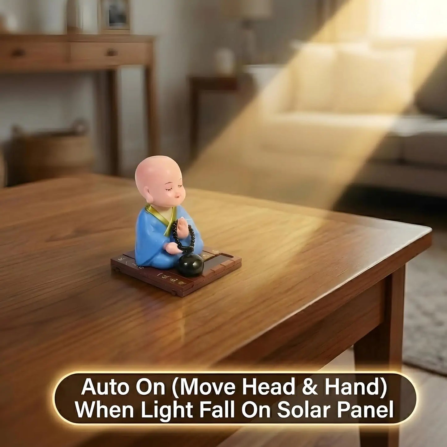  Solar Buddha Moving Head Idol – Head Shaking Laughing Buddha for Car, Home - Blue ESHOPYE ™