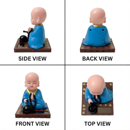  Solar Buddha Moving Head Idol – Head Shaking Laughing Buddha for Car, Home - Blue ESHOPYE ™