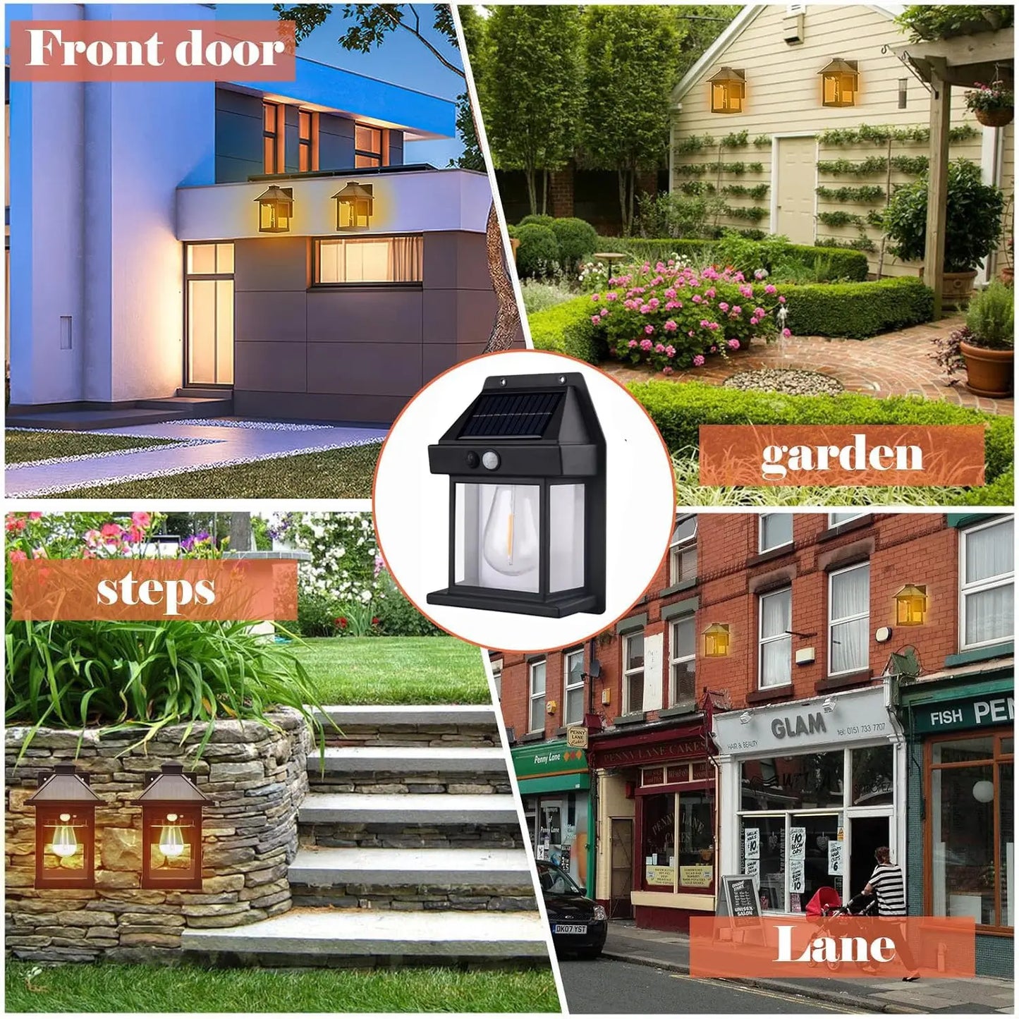 ESHOPYE ™ Solar Energy Powered Motion Sensor Wall Lantern – Vintage LED Outdoor Light - ESHOPYE ™