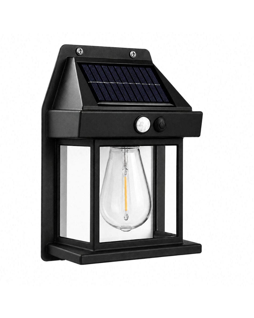 Solar Energy Powered Motion Sensor Wall Lantern – Vintage LED Outdoor Light