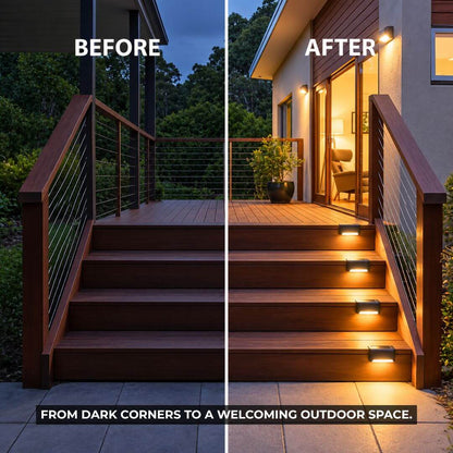 Solar Power Deck Lights Outdoor Waterproof